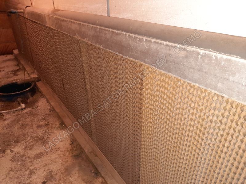 Méhsejt-szerkezetű hűtő-párásító panel
